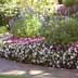 flower bed and walking path